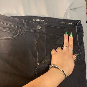 aritzia denim forum flare jeans